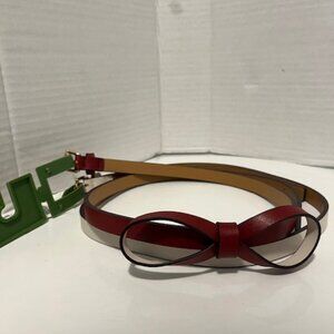 Kate Spade 2-pack skinny leather belts.